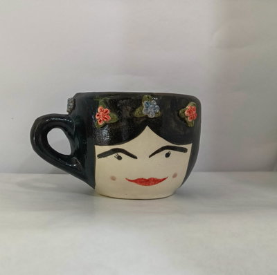 Tazón Rostro con Flores 