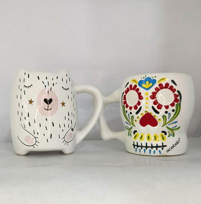Tazón: Oso - Calavera mexicana 