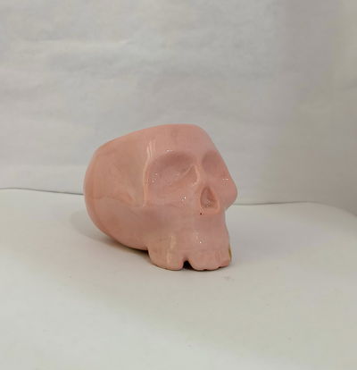 Maceta Calavera Rosa 