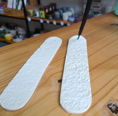 Parta sahumerio Cerámica Relieves