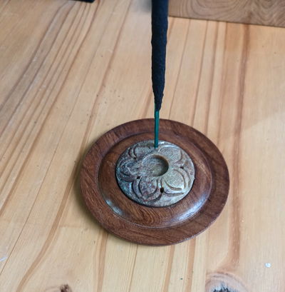 Porta Sahumerio Platito Madera 