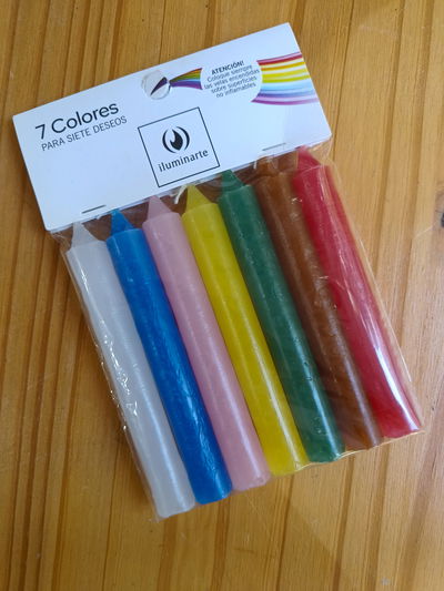 Paquete Vela 7 Colores "para 7 deseos"