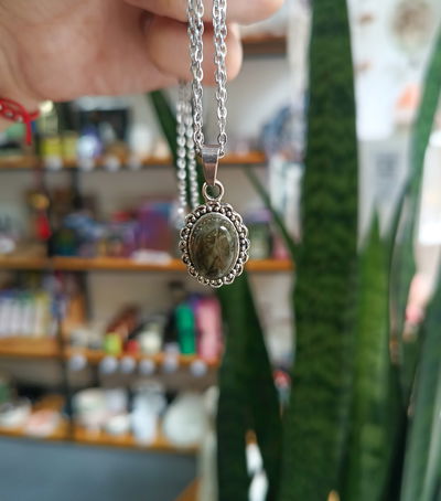 Dije Camafeo con Labradorita 