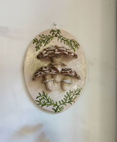 Cuadro Colgante de Hongos hecho en Cerámica 