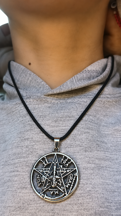 Dije Tetragrammatón de Acero Quirúrgico 316