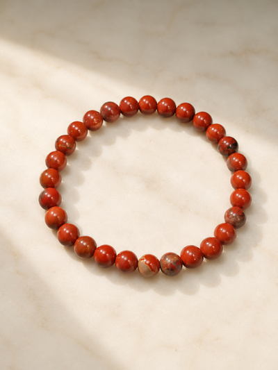 Pulsera de Jaspe Rojo Natural 8 mm