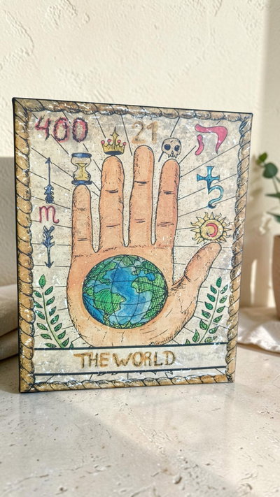 Cuadro Decorativo El Mundo en la Mano | Canvas o Lámina Enmarcada