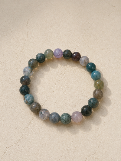 Pulsera de Ágata Musgo Natural 8 mm