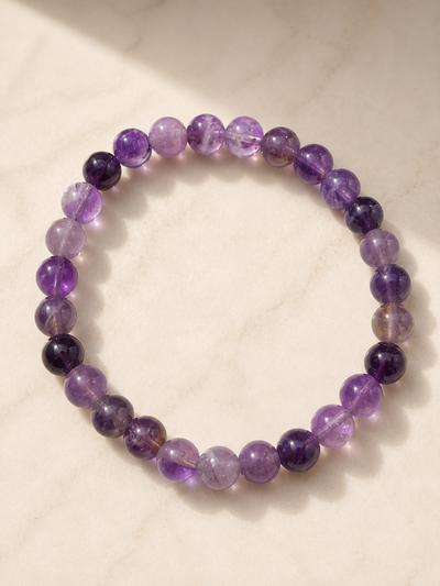 Pulsera de Amatista Natural 6 mm
