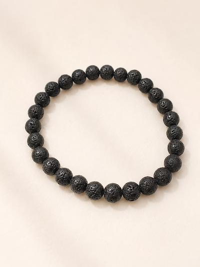 Pulsera de Piedra Volcánica Natural 6 mm