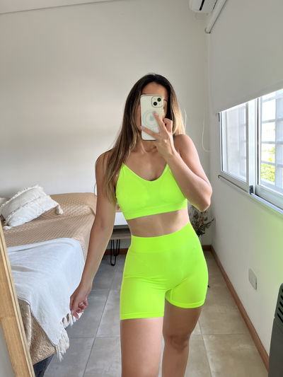 CONJUNTO 3 PIEZAS VERDE FLUOR