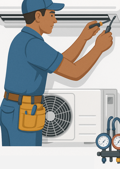 Reparación de Aire Acondicionado recarga de gas