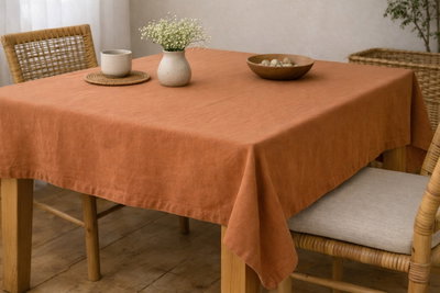 Mantel tusor terracota
