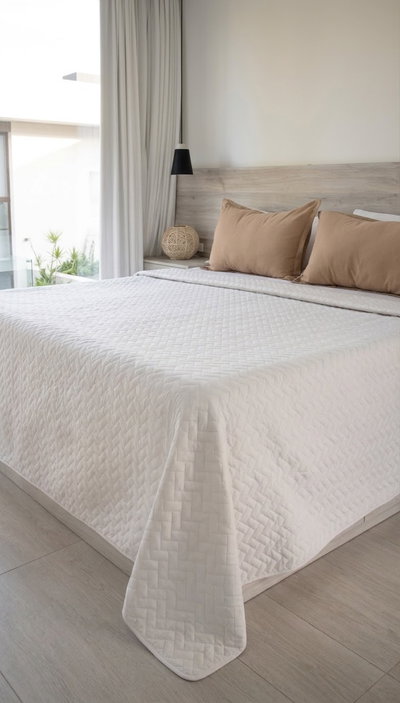 Cover matelaseado natural 