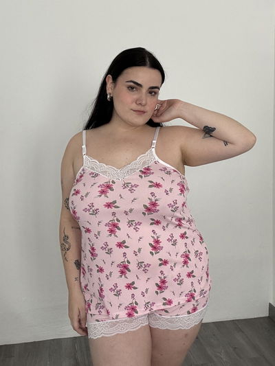 Pijama Rosa con flores