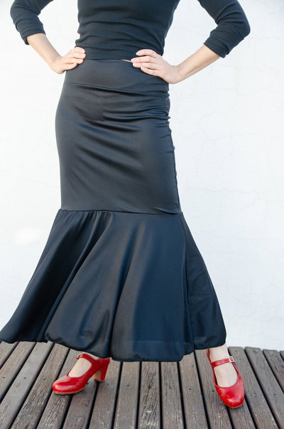 Falda de jersey de seda