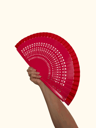 Abanico 23 cm (coral oscuro)