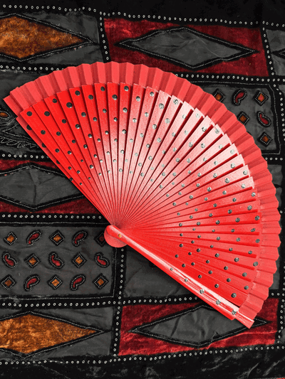 Abanico 23 cm rojo