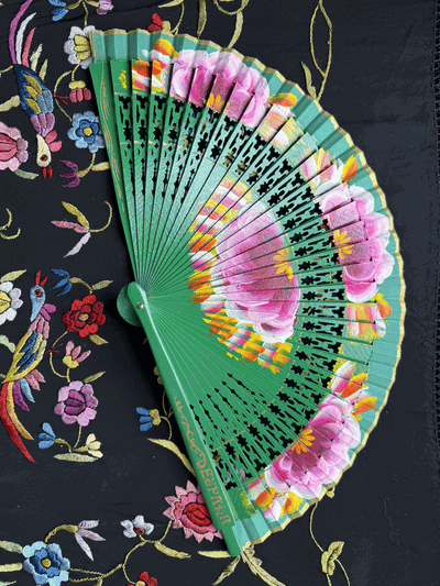 Abanico 23 cm verde