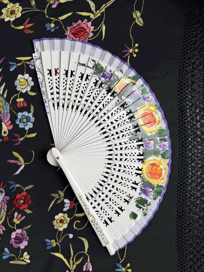 Abanico 23 cm blanco