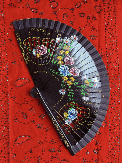 Abanico 23 cm negro