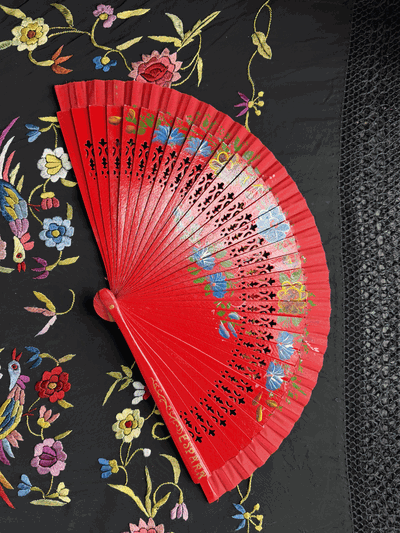 Abanico 23 cm rojo