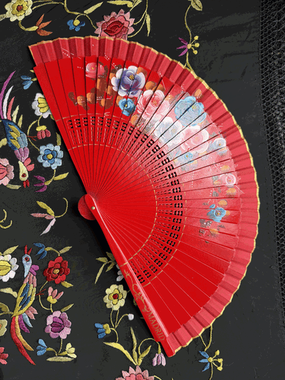 Abanico 23 cm rojo