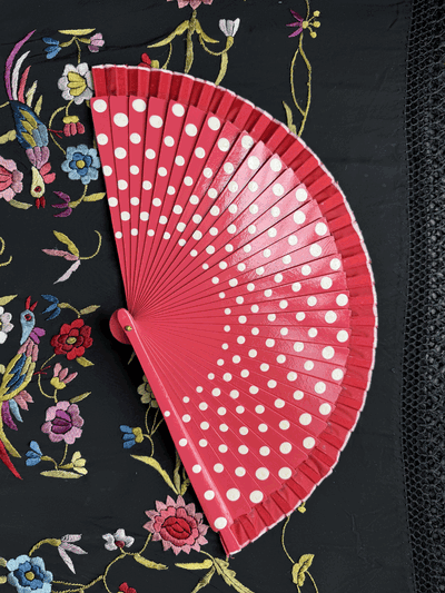 Abanico 23 cm coral oscuro