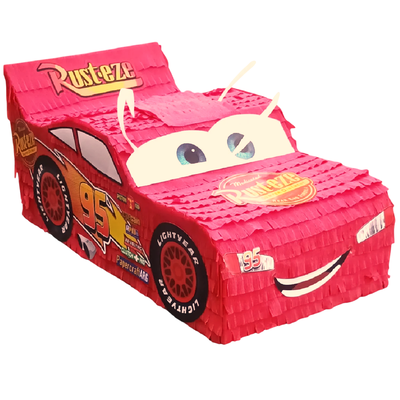 Piñata Artesanal Auto Rayo Mcqueen Cars Cotillón Cumpleaños