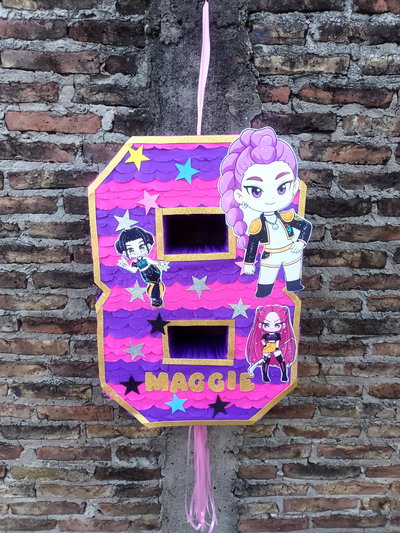 Piñata Guerreras Kpop Zoey Huntrix Rumi Mira Demon Hunters