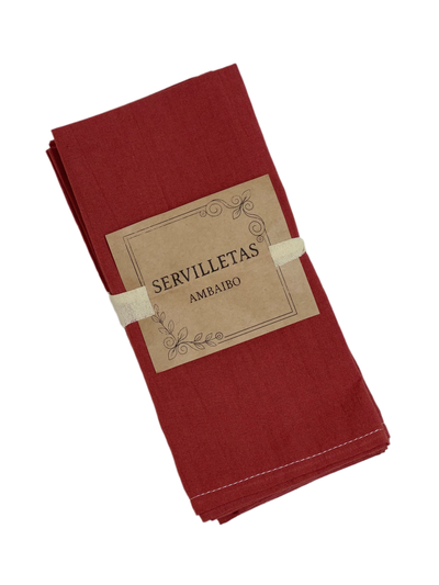 Servilletas pack x4 - Carmín -
