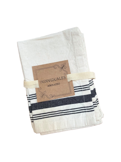 Pack x4 individuales - Lía rayas - 