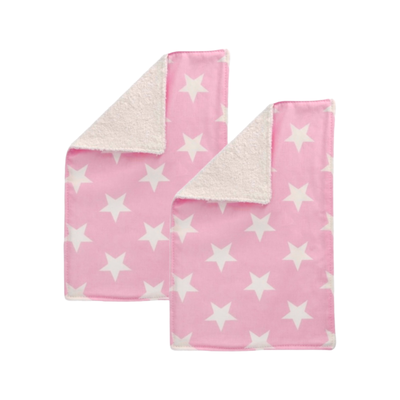 Toallitas pack x2 - Rosa estrellas -