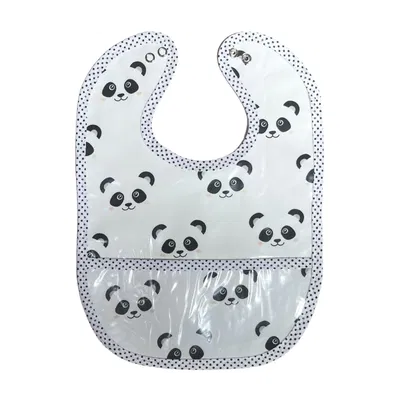 Babero chico impermeable - Triple capa - Pandas