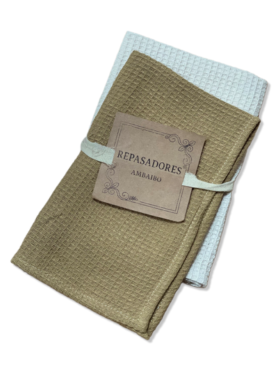 Set x2 Repasadores - Nido Avellana y natural -