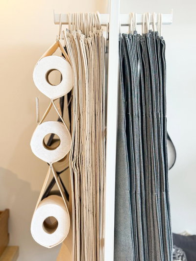 Organizador 3 partes - Flores jean oscuro -