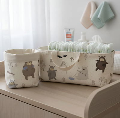 Pañalero y cesto - Osos pescadores -