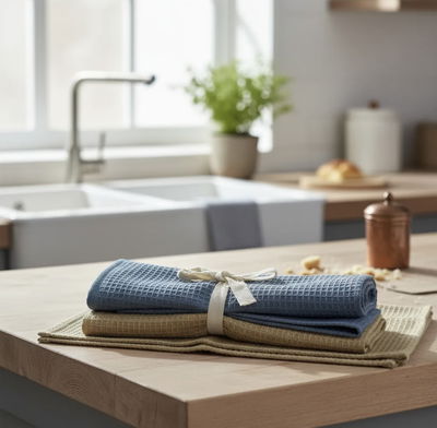 Set x2 Repasadores - Nido azul y avellana -