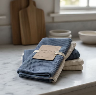 Set x2 Repasadores - Nido azul y natural -