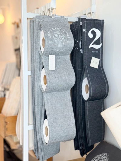 Organizador 3 partes - Flores jean -