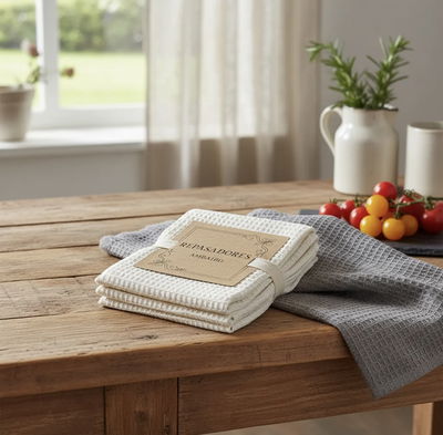 Set x2 Repasadores - Nido gris y natural -