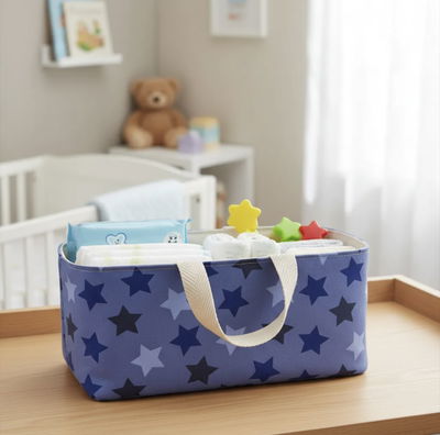 Pañalero con manijas - Azul estrellas -