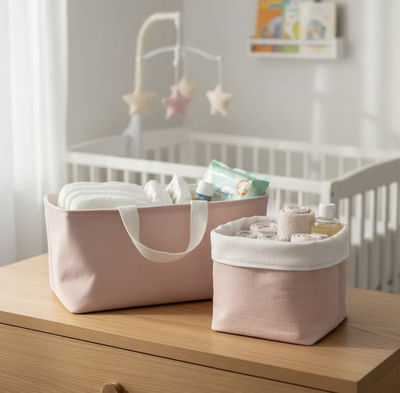 Pañalero y cesto - Rosa Viejo -