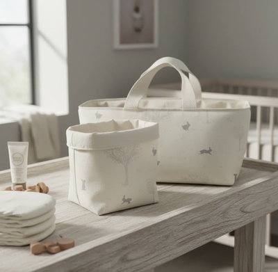 Pañalero y cesto - Rabbits Gris -