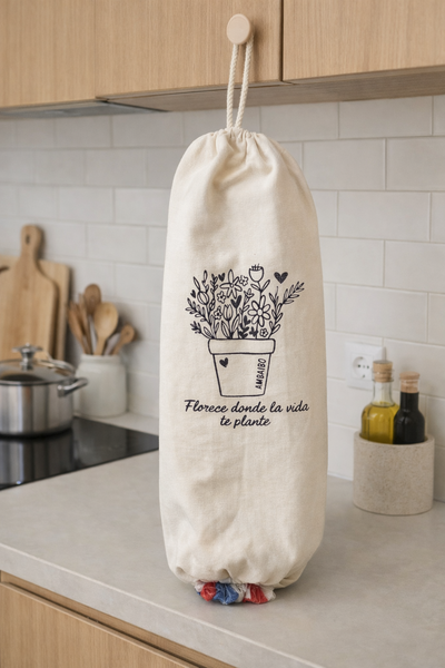 Guarda Bolsas - Florece donde la vida te plante -