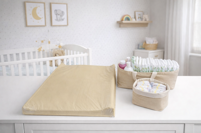 Cambiador anti vuelco + combo pañaleros - Tonos beige -