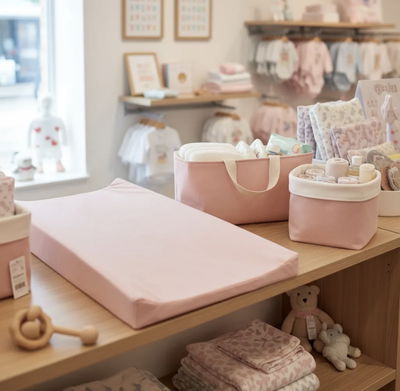 Cambiador anti vuelco + combo pañaleros - Rosa -