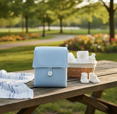 Cambiador portátil/ sobre - Celeste -