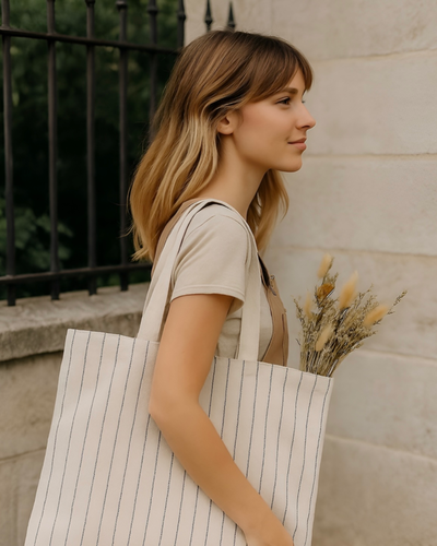 Tote Bag - Rayas azules -