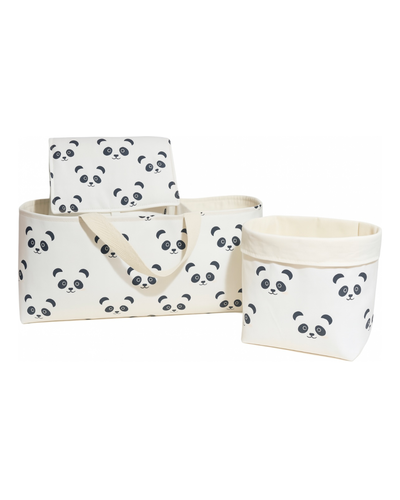 Combo Pañalero +Cesto de Tela +Cambiador Portátil - Pandas -